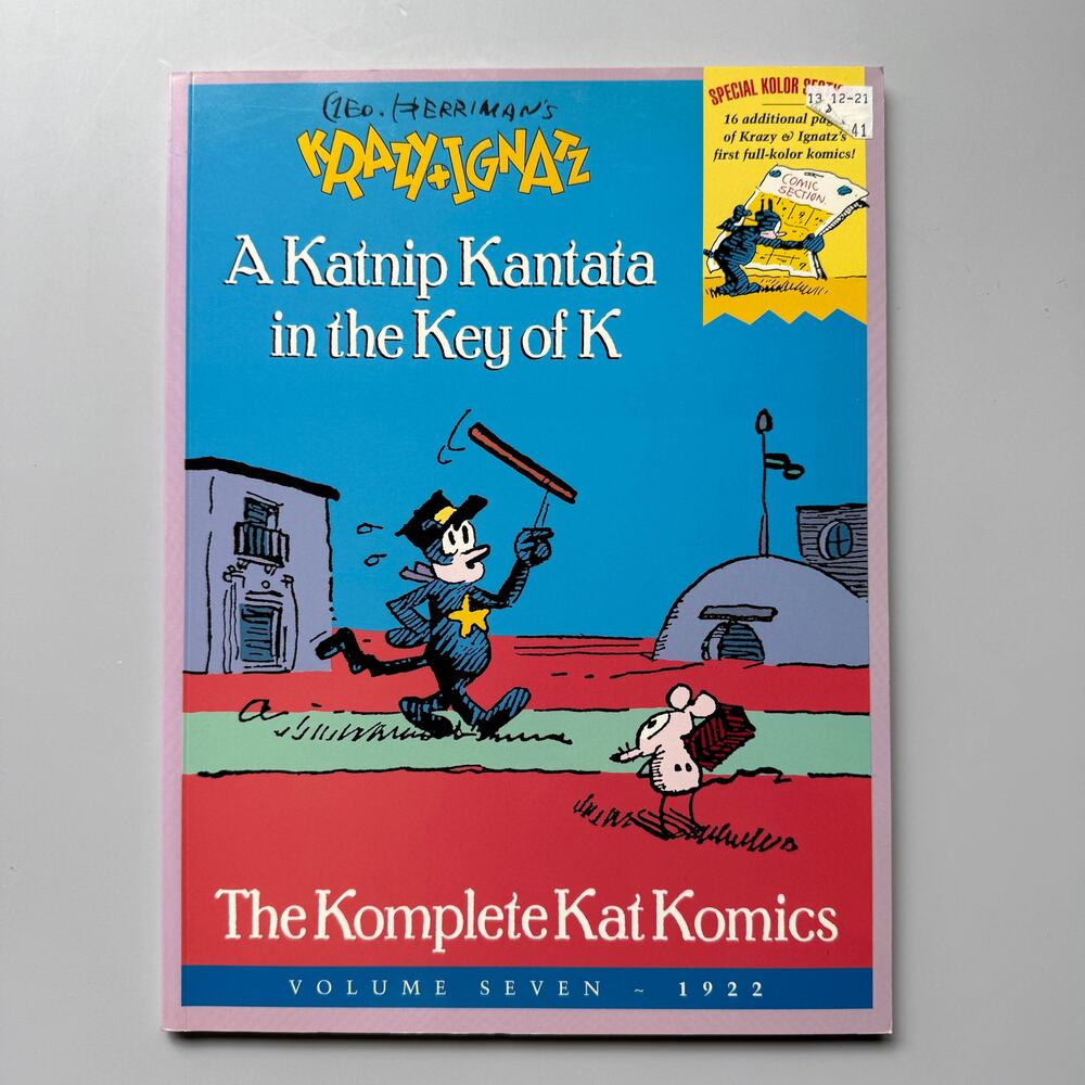 Krazy + Ignatz A Katnip Kantata in Key of K Vol 7 1922 George Herriman PB Book